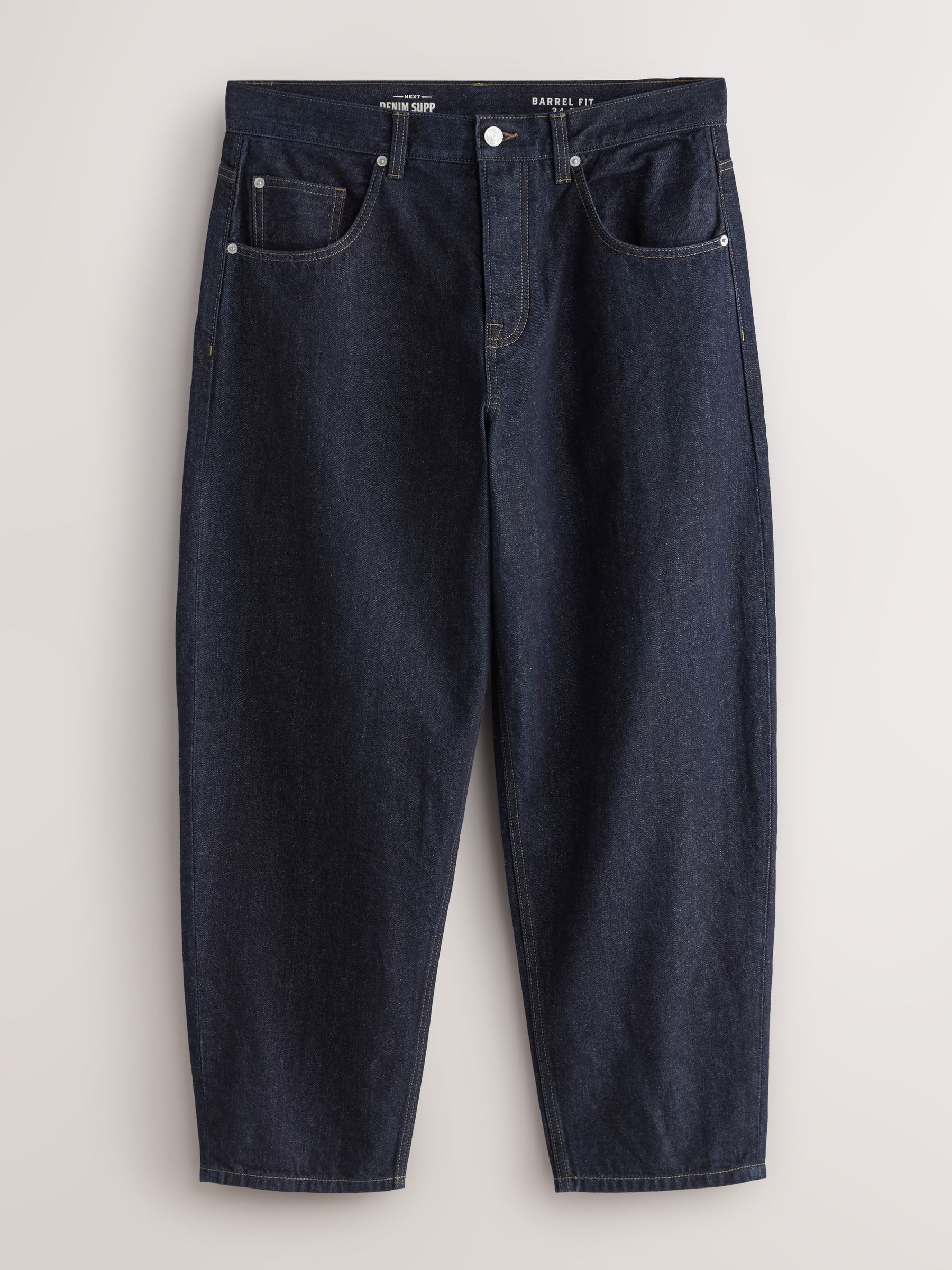 Buy Dark Blue Denim Barrel Fit Authentic Jeans from Next USA