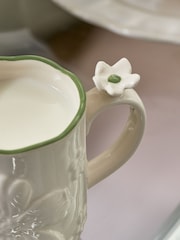 Natural Rosa Floral Milk Jug - Image 2 of 3