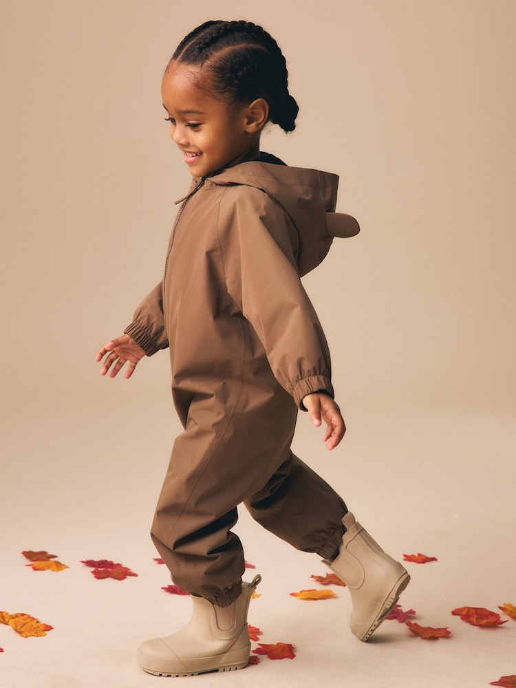 Brown Bear Waterproof Fleece Lined Puddlesuit (3mths-7yrs) - Image 1 of 5
