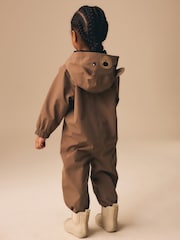 Brown Bear Waterproof Fleece Lined Puddlesuit (3mths-7yrs) - Image 4 of 5