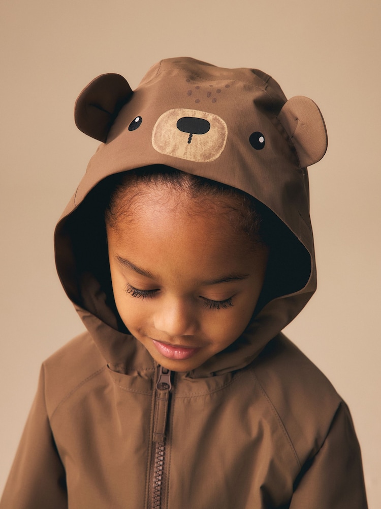 Brown Bear Waterproof Fleece Lined Puddlesuit (3mths-7yrs) - Image 5 of 5