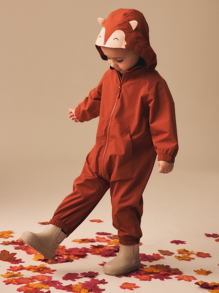 Fox Waterproof Fleece Lined Puddlesuit (3mths-7yrs) - Image 1 of 3