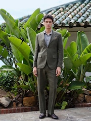 Vert - Slim Fit (Slim Fit) - Pantalon de costume en lin italien Signature - Image 2 de 11