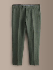 Vert - Slim Fit (Slim Fit) - Pantalon de costume en lin italien Signature - Image 6 de 11