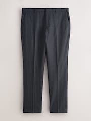 Charcoal Grey Muscle Fit Motionflex Stretch Stripe Suit Trousers - Image 1 of 5