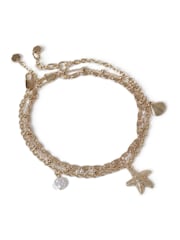 Aela goldfarbenes Seestern-Fußkettchen, Multipack - Bild 1 von 2