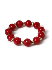 Aela Red Beaded Stretch Bracelet - Image 2 of 3