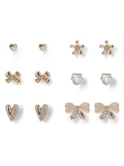 Aela Gold Tone Heart Stud Earrings Multipack - Image 1 of 2