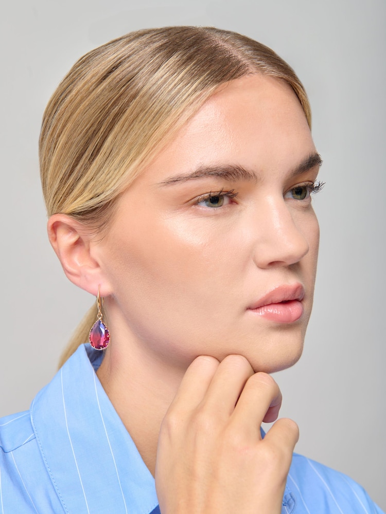 Aela Stone Drop Pink Earrings - Image 1 of 3