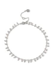 Aela Pearl Silver Tone Anklet - Image 2 of 2