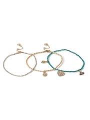 Aela ブルー コードチャーム アンクレット マルチパック - 画像 1 / 2