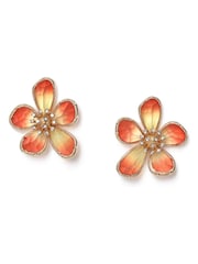 Cercei Aela Roz Statement cu flori fațetate - Imaginea 2 din 3