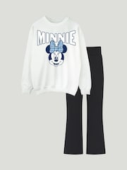 Brands In White Minnie Mouse Bow Sweatshirt and Leggings Set - Image 1 of 3