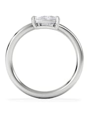 The Diamond Store White Toi et Moi 1.00ct Emerald and Pear Cut Lab Diamond Two Stones Ring in 9K White Gold - Image 2 of 6