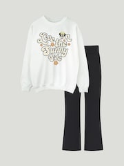 Brands In White Minnie Mouse Sunny Side Sweatshirt and Leggings Set - Image 1 of 3