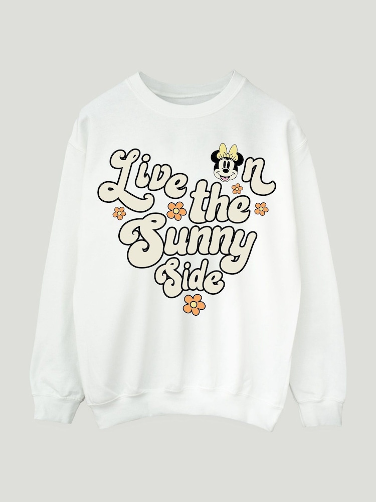Brands In White Minnie Mouse Sunny Side Sweatshirt and Leggings Set - Image 2 of 3 Brands In White Minnie Mouse Sunny Side Sweatshirt and Leggings Set - Image 2 of 3
