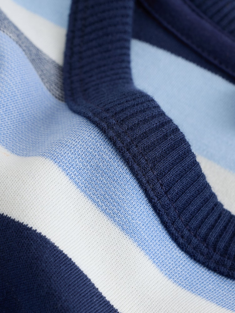 Blues Horizontal Stripe Ringer T-Shirt - Image 8 of 8 Blues Horizontal Stripe Ringer T-Shirt - Image 8 of 8