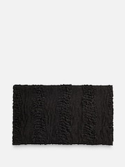 Whistles Black Joy Satin Ruched Zip Clutch - Image 2 of 4