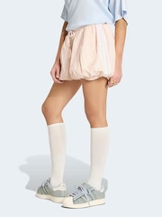 adidas Originals Pink/White Firebird Balloon Shorts - Image 1 of 6