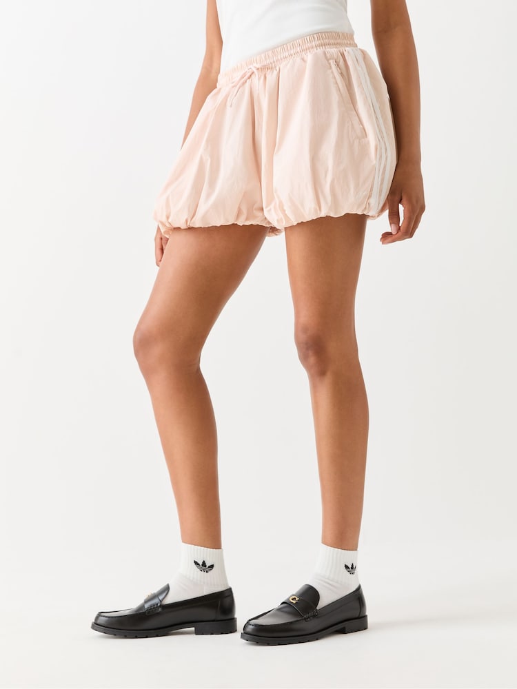 adidas Originals Pink/White Firebird Balloon Shorts - Image 1 of 6 adidas Originals Pink/White Firebird Balloon Shorts - Image 1 of 6