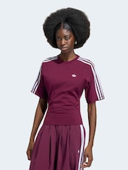 adidas Originals Burg/White Slim T-Shirt - Image 1 of 5