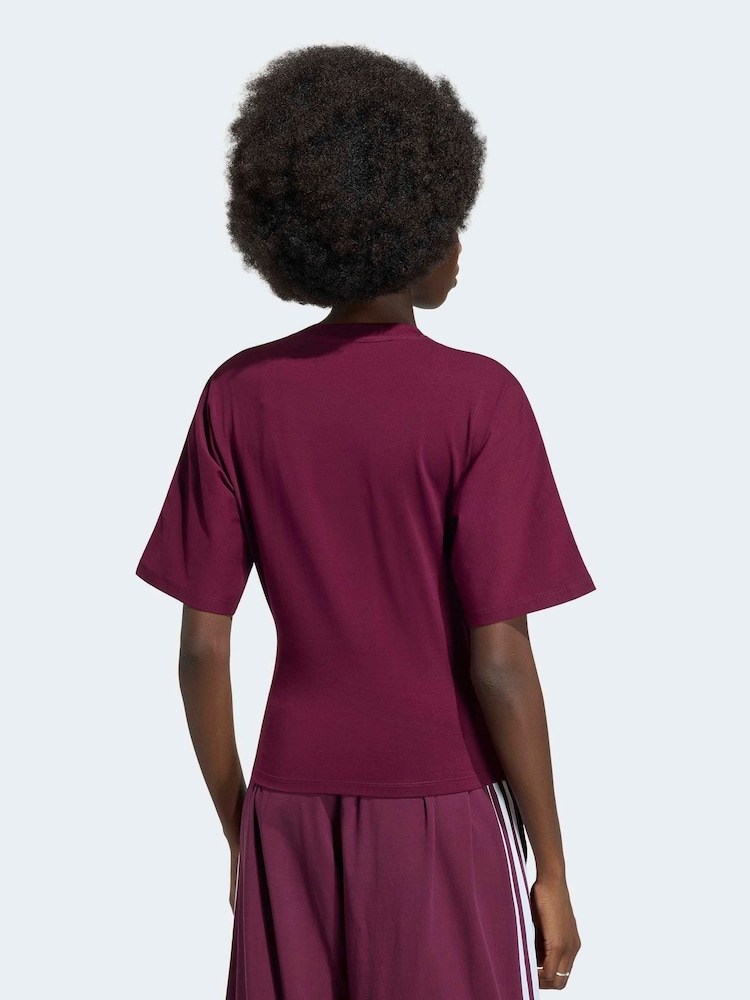 adidas Originals Burg/White Slim T-Shirt - Image 2 of 5 adidas Originals Burg/White Slim T-Shirt - Image 2 of 5