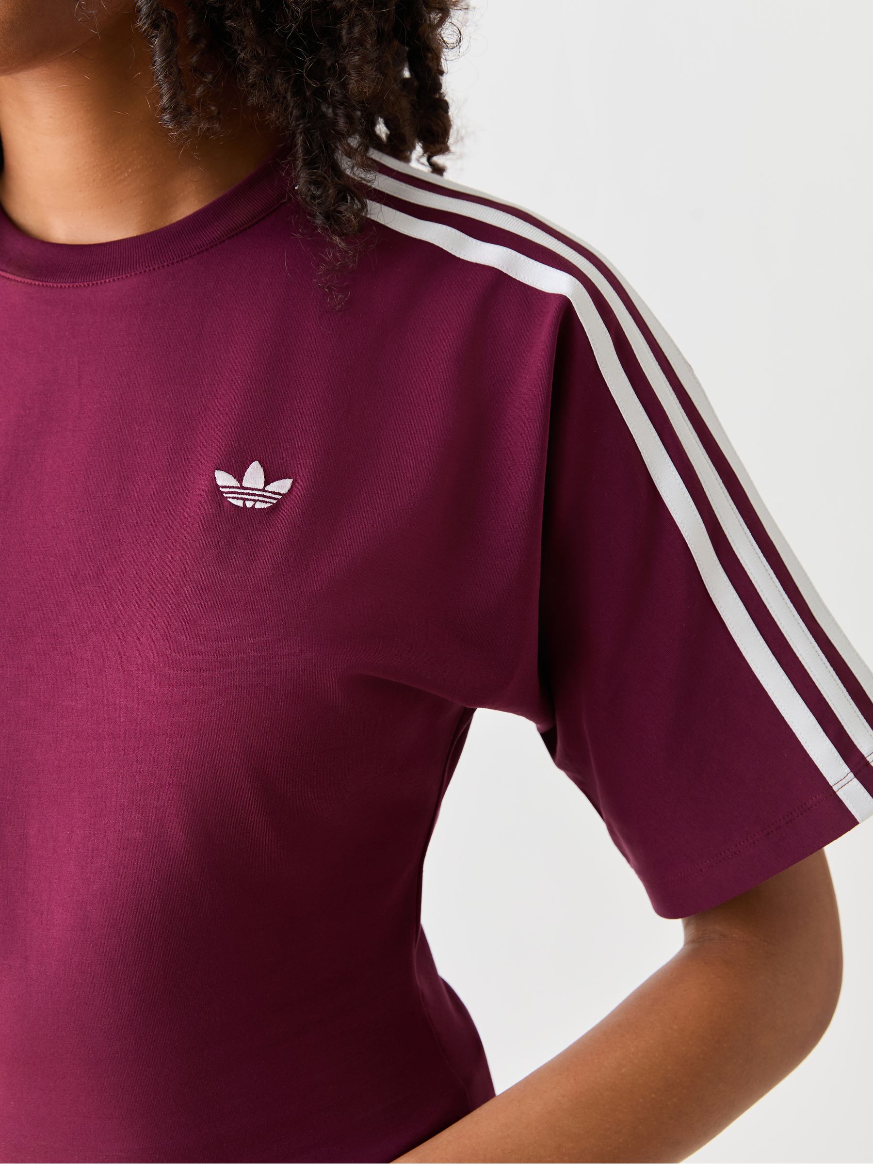 Buy adidas Originals Burgundy Red/White Slim T-Shirt from Next USA