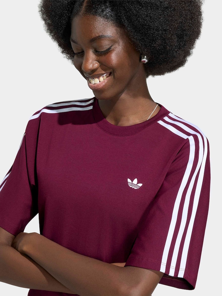 adidas Originals Burg/White Slim T-Shirt - Image 5 of 5 adidas Originals Burg/White Slim T-Shirt - Image 5 of 5