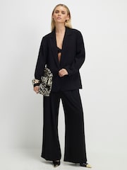 River Island Petite Crepe Ruched Sleeve Blazer - Imaginea 2 din 3