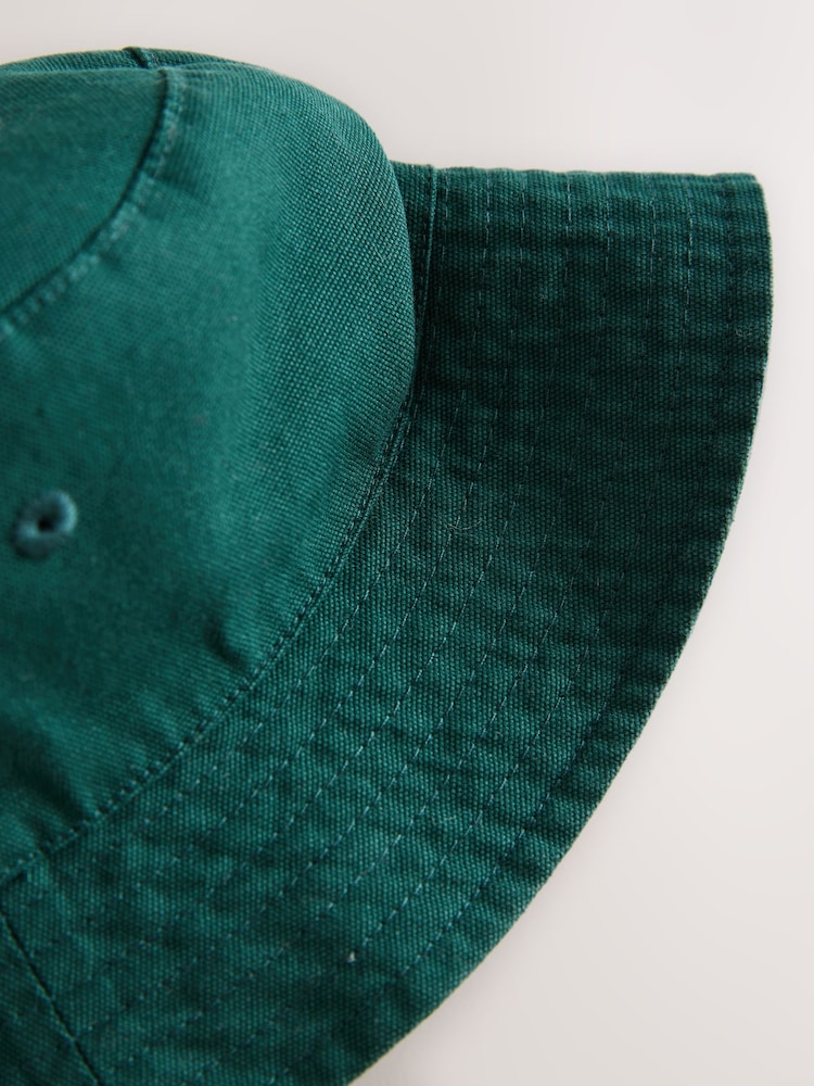 Verde - Pălărie rotundă din pânză de bumbac (3luni-16ani) - Imaginea 2 din 3 Verde - Pălărie rotundă din pânză de bumbac (3luni-16ani) - Imaginea 2 din 3