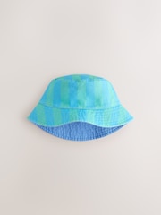 Blue/Green Reversible Bucket Hat (3mths-16yrs) - Image 3 of 5