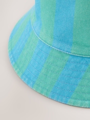 Blue/Green Reversible Bucket Hat (3mths-16yrs) - Image 5 of 5