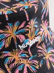 Black Multi Palm Trees Reversible Bucket Hat (1-16yrs) - Image 3 of 3