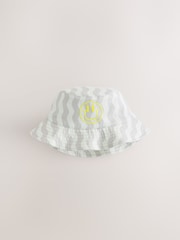 Grey Face/Wavey Stripe Bucket Hats 2 Pack (3mths-13yrs) - Image 3 of 5