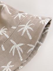 Black/Tan Palm Tree Bucket Hats 2 Pack (3mths-13yrs) - Image 7 of 8