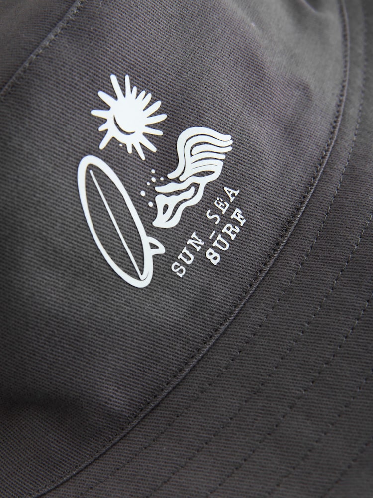 Black/Tan Palm Tree Bucket Hats 2 Pack (3mths-13yrs) - Image 8 of 8 Black/Tan Palm Tree Bucket Hats 2 Pack (3mths-13yrs) - Image 8 of 8