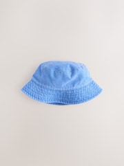 Blue Cotton Canvas Bucket Hat (3mths-13yrs) - Image 1 of 3