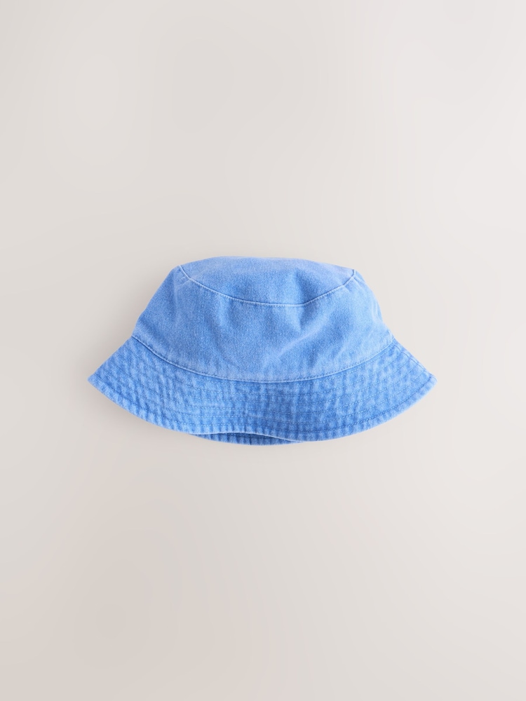 Blue Cotton Canvas Bucket Hat (3mths-13yrs) - Image 1 of 3