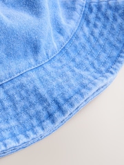 Blue Cotton Canvas Bucket Hat (3mths-13yrs) - Image 2 of 3