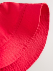 Roșu - Pălărie rotundă din pânză de bumbac (3luni-16ani) - Imaginea 3 din 3