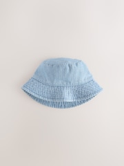 Blue/White Railway Stripe Bucket Hat (3mths-13yrs) - Image 1 of 3