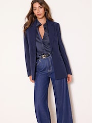 Lipsy Navy Blue Relaxed Blazer - Image 1 of 5