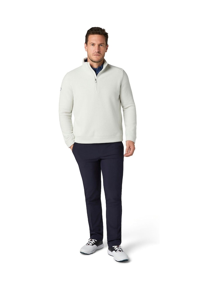 Callaway Apparel Emea Long Sleeve Waffle 1/4 Zip White Base Layer - Image 1 of 4 Callaway Apparel Emea Long Sleeve Waffle 1/4 Zip White Base Layer - Image 1 of 4