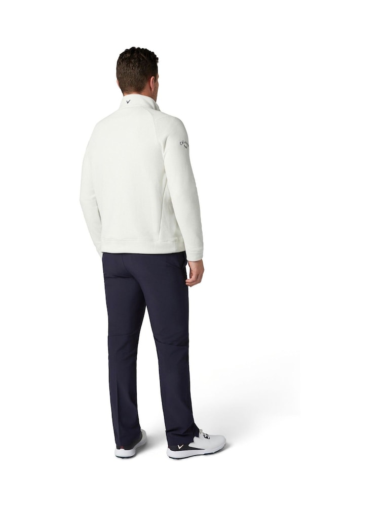 Callaway Apparel Emea Long Sleeve Waffle 1/4 Zip White Base Layer - Image 2 of 4 Callaway Apparel Emea Long Sleeve Waffle 1/4 Zip White Base Layer - Image 2 of 4