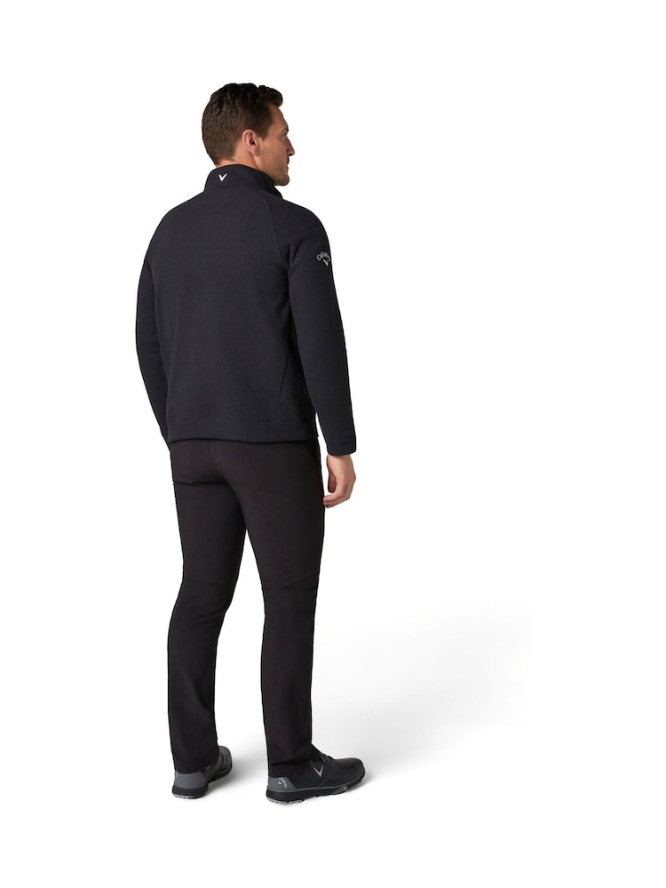 Callaway Apparel Emea Long Sleeve Waffle 1/4 Zip Black Base Layer - Image 2 of 4 Callaway Apparel Emea Long Sleeve Waffle 1/4 Zip Black Base Layer - Image 2 of 4
