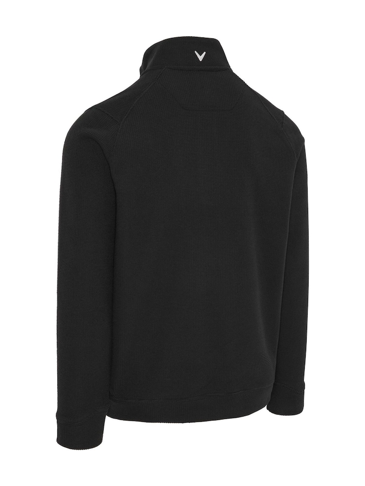 Callaway Apparel Emea Long Sleeve Waffle 1/4 Zip Black Base Layer - Image 4 of 4 Callaway Apparel Emea Long Sleeve Waffle 1/4 Zip Black Base Layer - Image 4 of 4