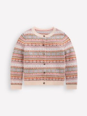 Boden White Edie Fair Isle Cardigan - Image 1 of 3