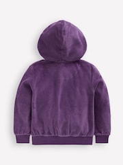 Boden Purple Velour Hoodie - Image 2 of 3