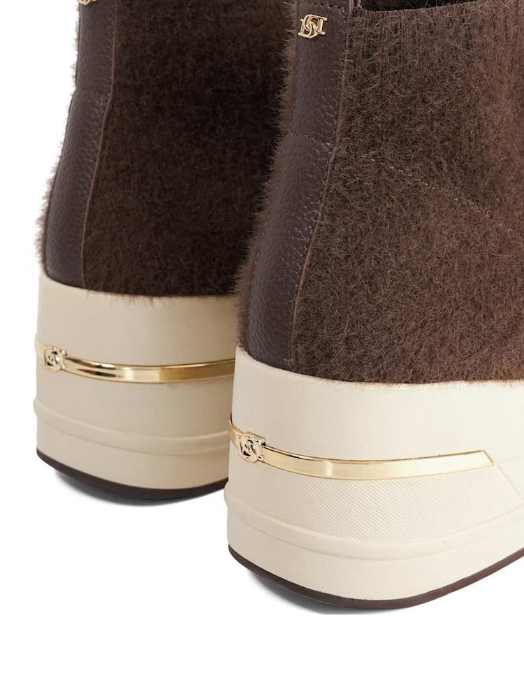 Dune London Brown Envisioned Wedged Trainers - Image 6 of 6 Dune London Brown Envisioned Wedged Trainers - Image 6 of 6