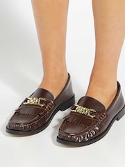 Dune London Red Granules Chain Loafers - Image 1 of 6